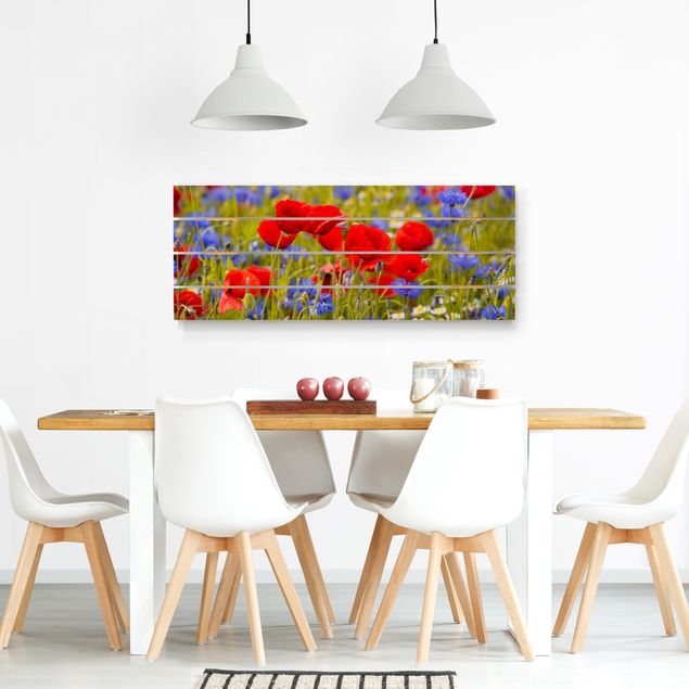 Obrazy na ścianę Letnia łąka z makami i chabrami