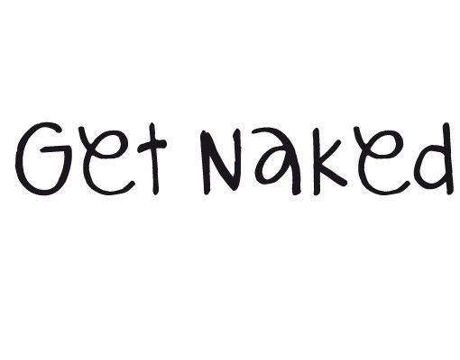Napisy na ścianę Nr EV24 Get Naked