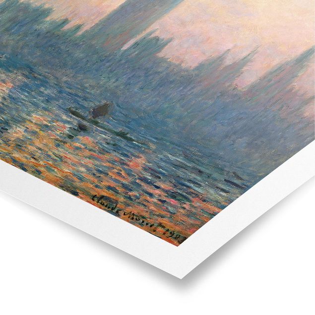 Impresjonizm obrazy Claude Monet - Zachód słońca w Londynie