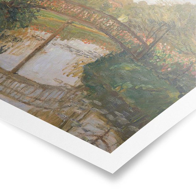 Obrazy krajobraz Otto Modersohn - Ogródek wiejski z mostkiem