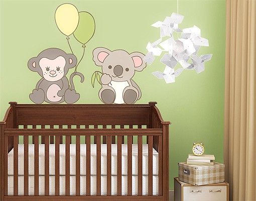 Pokój niemowlęcy i dziecięcy  Nr EV69 Małpa i koala