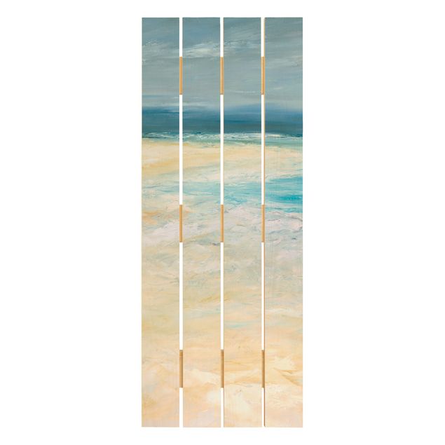 Obraz z drewna - Burza na morzu I