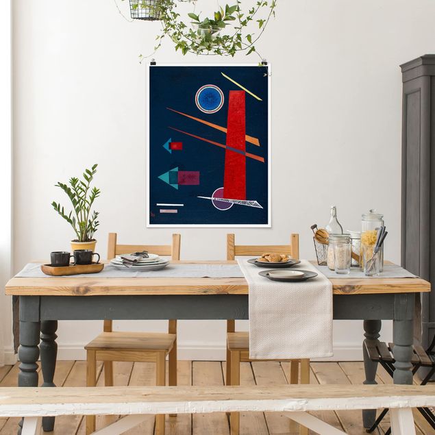Nowoczesne obrazy do salonu Wassily Kandinsky - Mighty Red