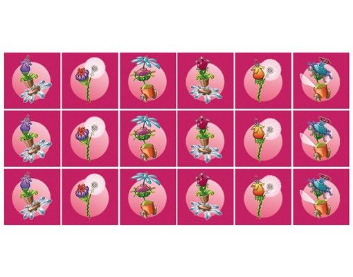 Pokój niemowlęcy Flying Farm Floral Ribbon w kolorze różowym