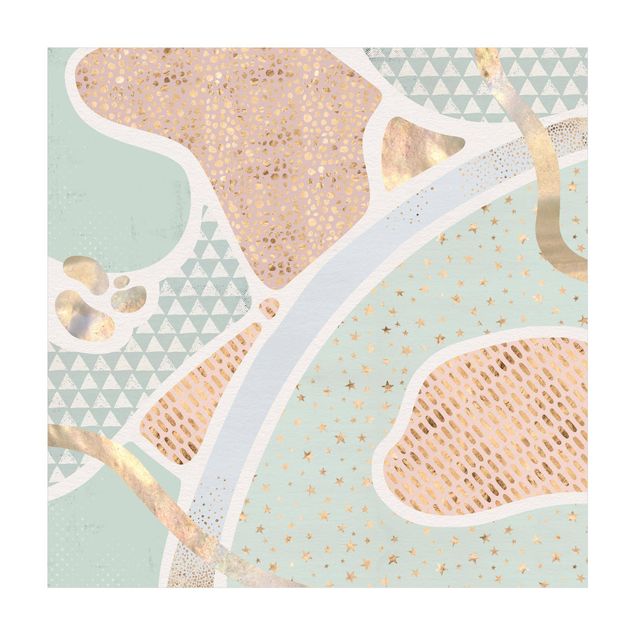 nowoczesny dywan Abstrakcyjny pastelowy wzór w pejzaż morski