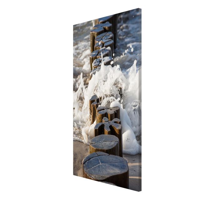 Obrazy nowoczesny Łamacz fal na plaży