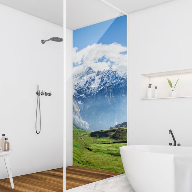 Tylna ścianka prysznicowa - Swiss Alpine Panorama