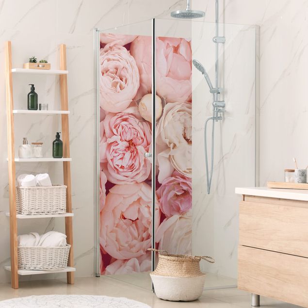 Panele ścienne do łazienki pod prysznic Roses Rosé Coral Shabby