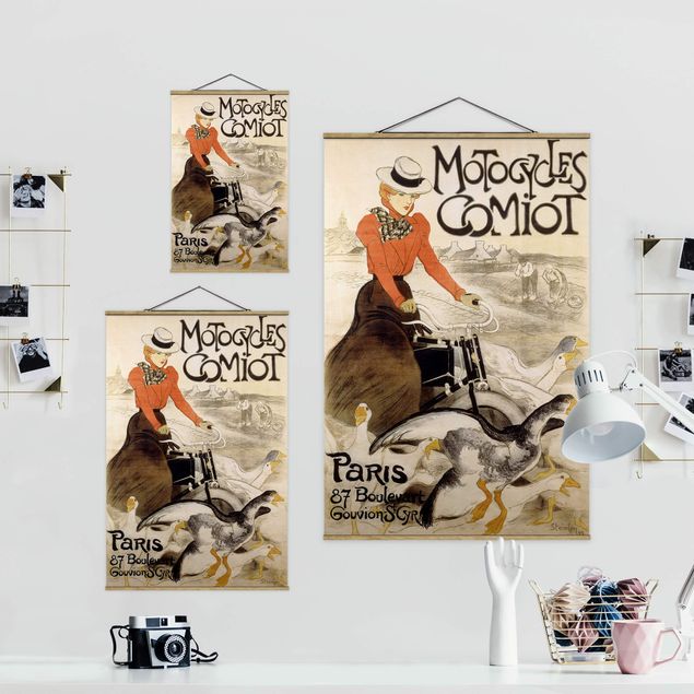 Obraz vintage Théophile-Alexandre Steinlen - Plakat reklamowy motocykli Comiot