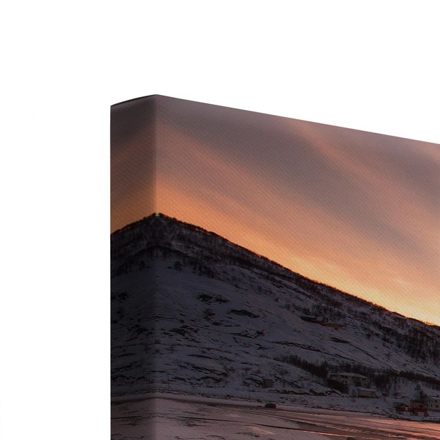 Obrazy na płótnie góra Złoty zachód słońca