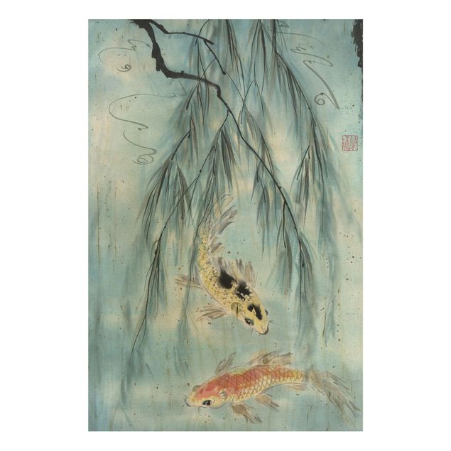 Obrazy na ścianę Japoński rysunek akwarelowy Złota rybka II