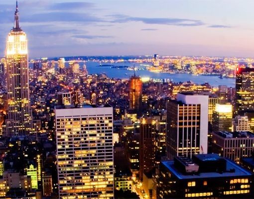 Skrzynka na listy - Nocna panorama Nowego Jorku