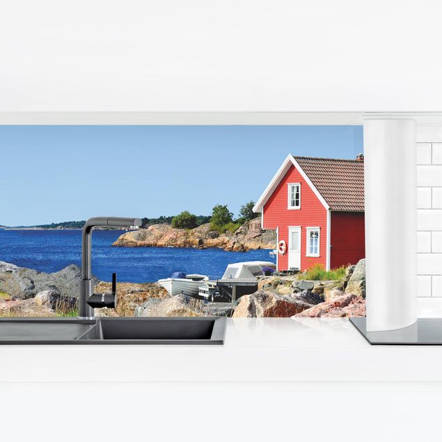 Panel ścienny do kuchni - Wakacje w Norwegii