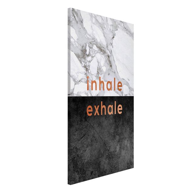 Tablica magnetyczna - Inhale Exhale Miedź i marmur
