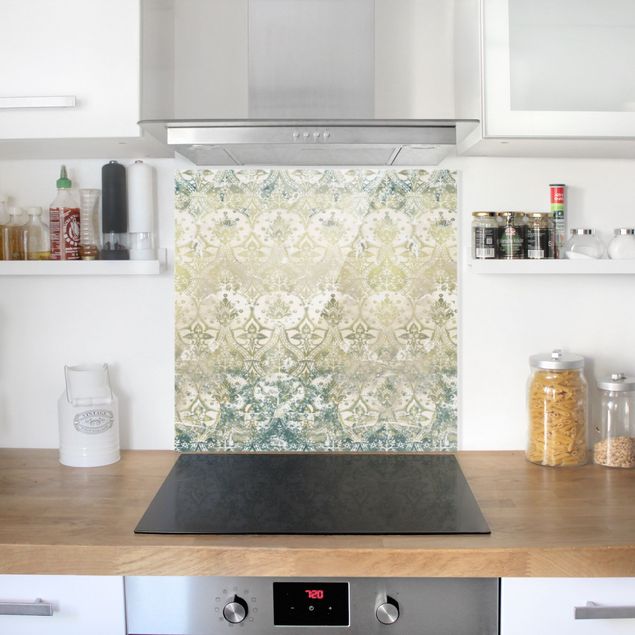 Panel szklany do kuchni Smaragdone Barokowe marzenie