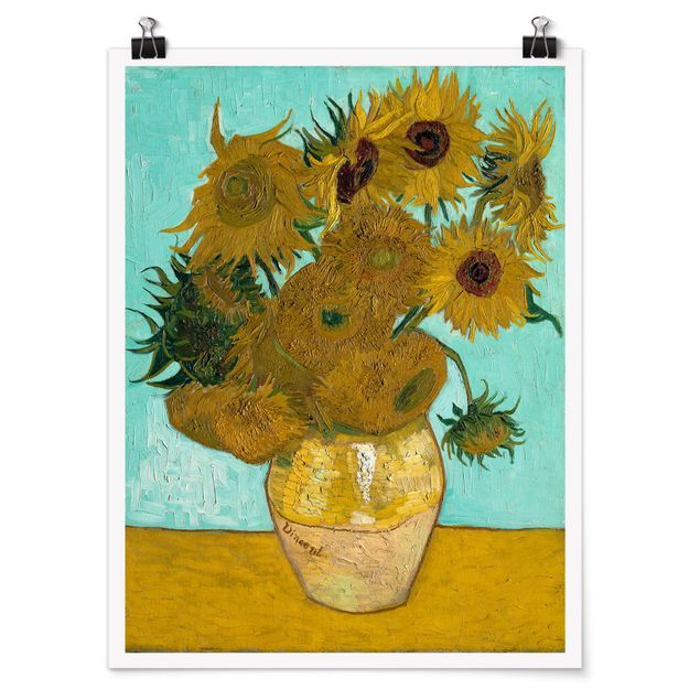 Obrazy do salonu Vincent van Gogh - Wazon ze słonecznikami