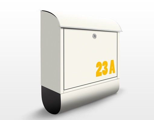 Skrzynka pocztowa Nr JS316 Tekst życzenia - Żółty na beżowym tle