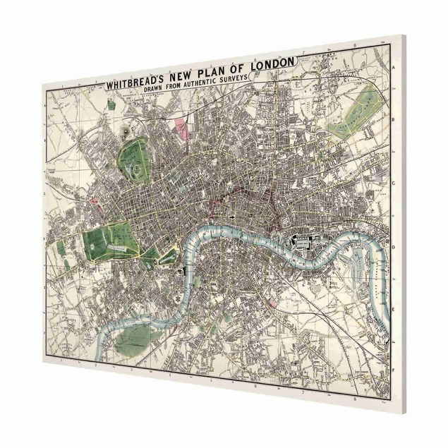 Obrazy vintage Mapa miasta w stylu vintage Londyn