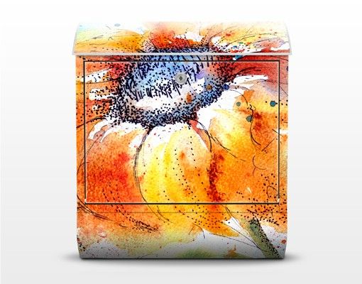 Skrzynka na listy - Malowany słonecznik