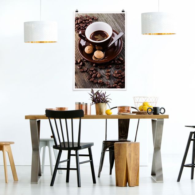 Obrazy kawa Filiżanka do kawy z ziarnami kawy