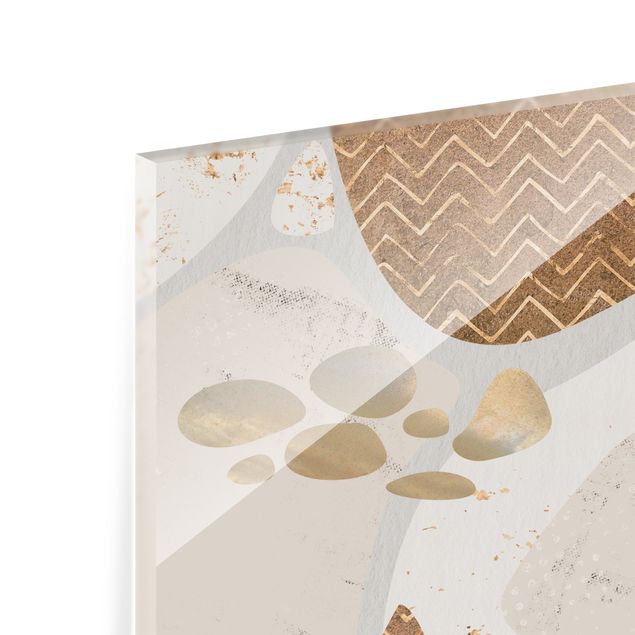 Panel szklany do kuchni - Abstrakcyjny pastelowy wzór w kamieniołomie