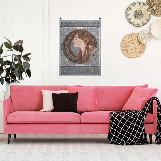 Nowoczesne obrazy do salonu Alfons Mucha - Helena