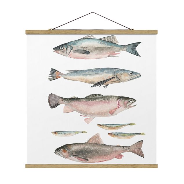Zwierzęta obrazy Siedem rybek w akwareli I