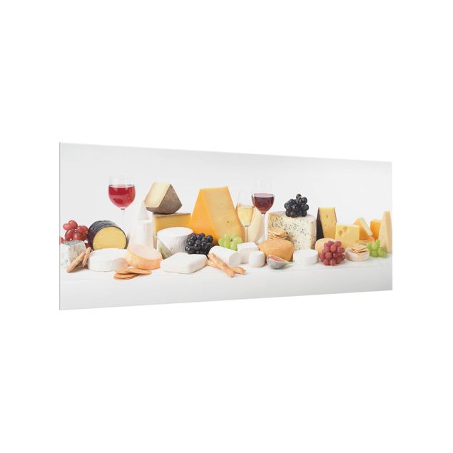 Panel szklany do kuchni - Wariacje serowe