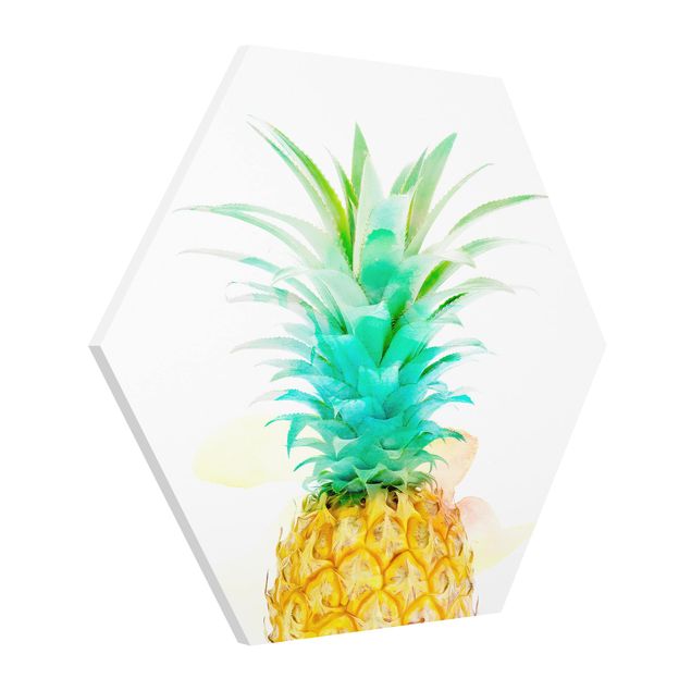 Żółty obraz Akwarela ananasowa