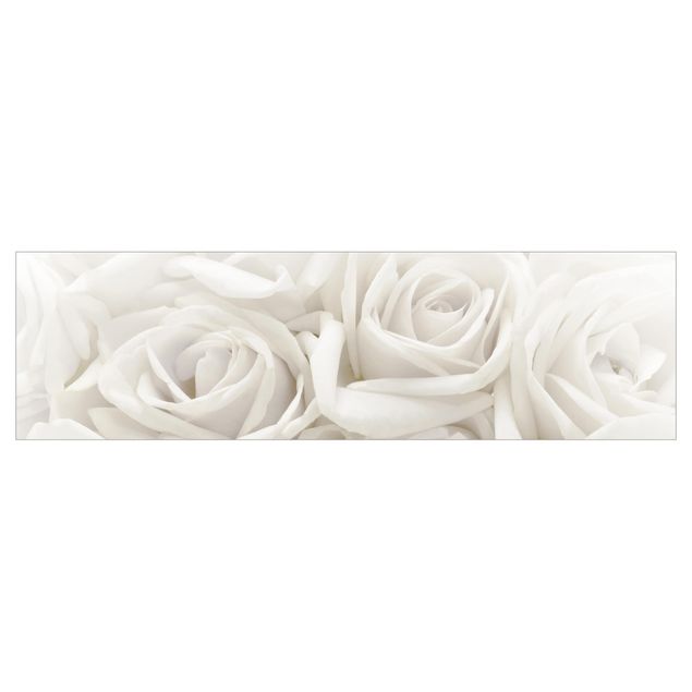 Panel ścienny do kuchni - Białe róże