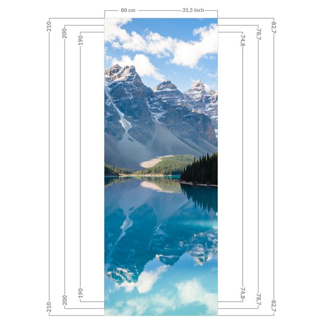 Tylna ścianka prysznicowa - Crystal Clear Mountain Lake