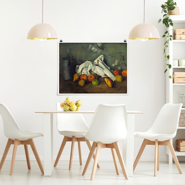 Obrazy nowoczesny Paul Cézanne - Puszka na mleko i jabłka