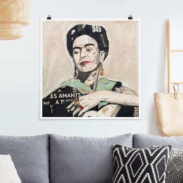 Obrazy do salonu Frida Kahlo - kolaż Nr 4