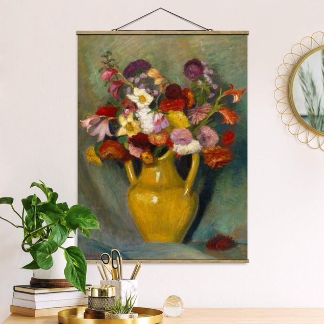 Ekspresjonizm obrazy Otto Modersohn - Kolorowy bukiet kwiatów