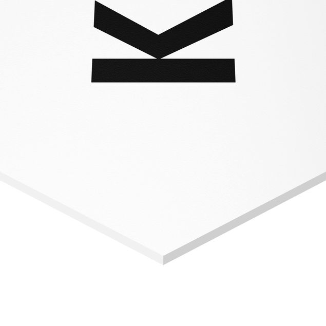 Obraz heksagonalny z Forex - Biała litera K