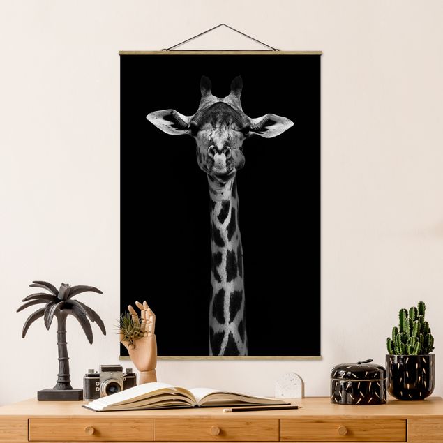 Dekoracja do kuchni Portret ciemnej żyrafy