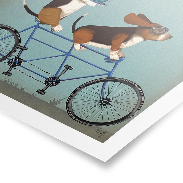 Obrazy nowoczesny Wycieczka rowerowa - Bassets Tandem