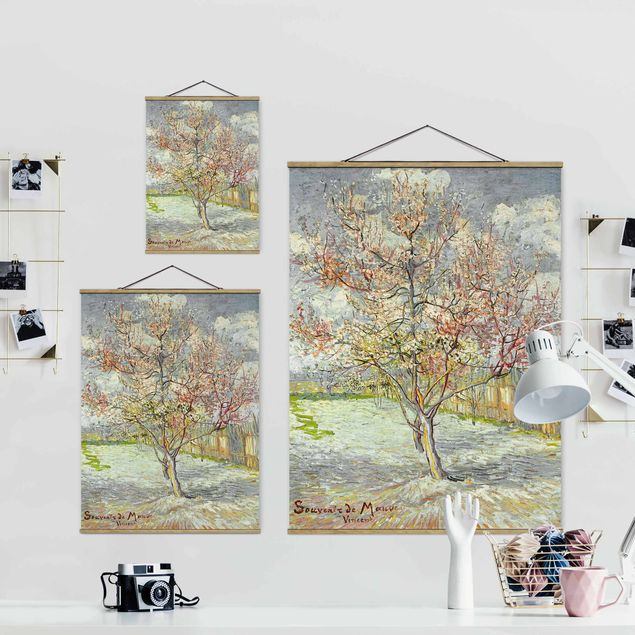 Obrazy krajobraz Vincent van Gogh - Kwitnące drzewa brzoskwiniowe