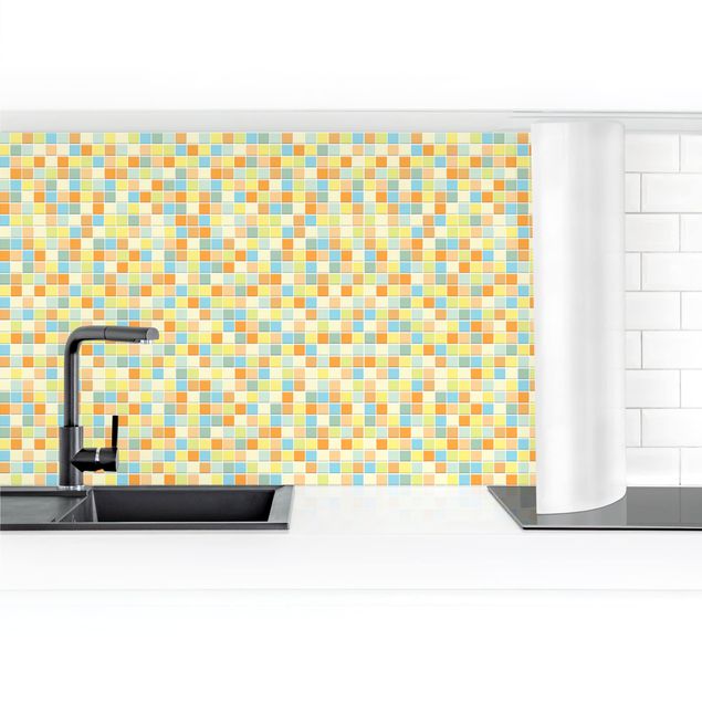Panel ścienny do kuchni - Zestaw letni płytek mozaikowych