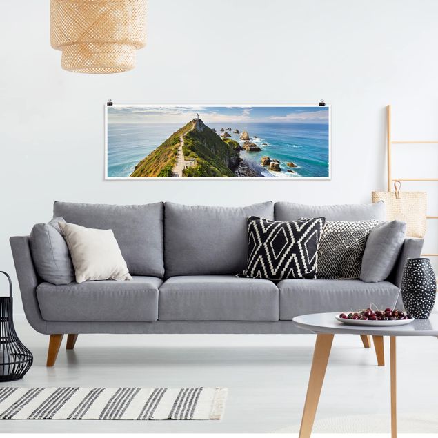 Obrazy nowoczesny Nugget Point Latarnia morska i morze Nowa Zelandia