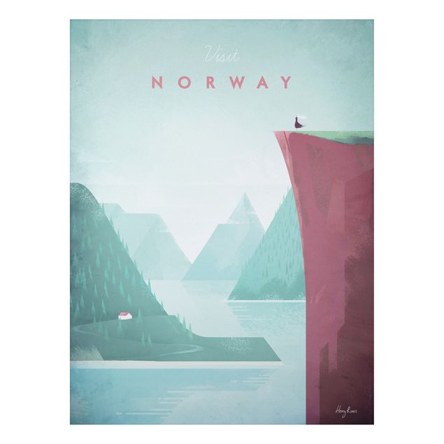 Obrazy do salonu Plakat podróżniczy - Norwegia