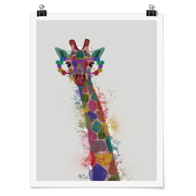 Obrazy żyrafa Rainbow Splash Żyrafa