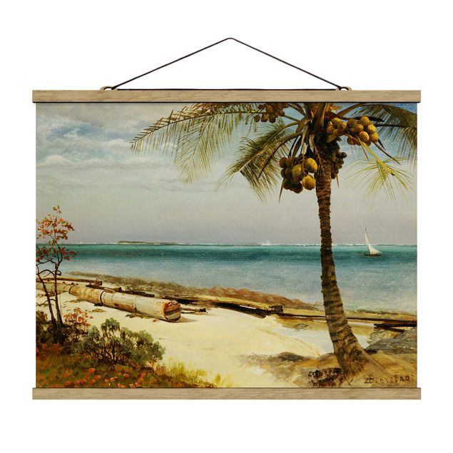 Morze obraz Albert Bierstadt - Wybrzeże w tropikach