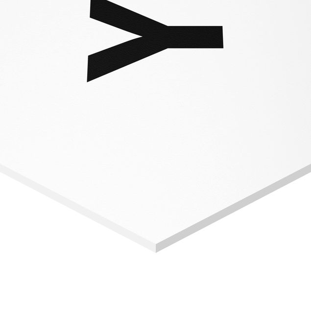 Obraz heksagonalny z Forex - Biała litera Y