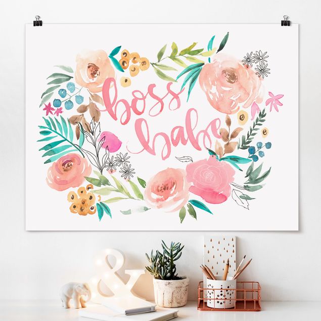 Pokój niemowlęcy i dziecięcy  Pink Blossoms - Boss Babe