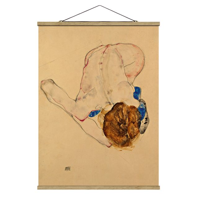 Obrazy nowoczesne Egon Schiele - Akt pochylony do przodu