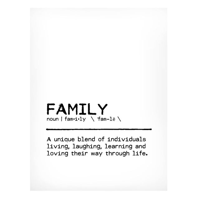 Obrazy do salonu Definicja Rodzina Unikalna