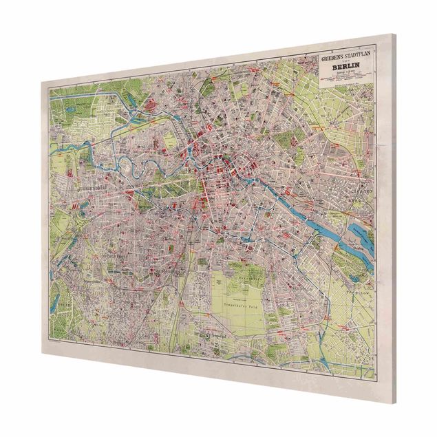 Obrazy do salonu Mapa miasta w stylu vintage Berlin