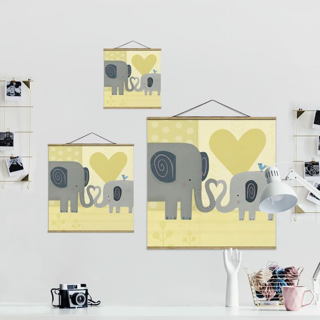 Obrazy na ścianę Mama i ja - Słonie