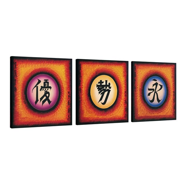 Obrazy z napisami Trio znaków chińskich